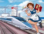  lim shinkansen train tray twin_spica waitress 
