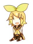  :d chibi detached_sleeves glider_(artist) guraida kagamine_rin lowres open_mouth ribbon smile vocaloid 