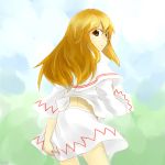  lily_white long_hair looking_back skirt solo thighs touhou 