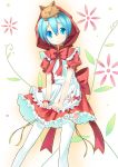  &gt;_&lt; aoba_(kmnm3234) blue_eyes blue_hair bow cosplay dress grimm's_fairy_tales hatsune_miku highres little_red_riding_hood little_red_riding_hood_(character) little_red_riding_hood_(cosplay) little_red_riding_hood_(grimm) project_diva project_diva_2nd smile solo thigh-highs thighhighs vocaloid 