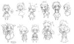  hinanawi_tenshi jon_henry_nam kisume koakuma kurodani_yamame letty_whiterock lily_white medicine_melancholy mizuhashi_parsee monochrome mystia_lorelei nagae_iku rumia sketch su-san touhou traditional_media wriggle_nightbug 