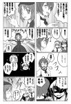  4koma alice_margatroid antennae blush_stickers bow comic hair_bow hakurei_reimu hat headband monochrome multiple_4koma multiple_girls mystia_lorelei t-asama touhou translated translation_request wings wriggle_nightbug 