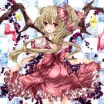  blonde_hair flandre_scarlet nanase_nao red_eyes side_ponytail smile solo touhou wings 