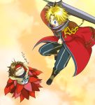  auron auron_(cosplay) beshiexe braska braska_(cosplay) coat cosplay father_and_son final_fantasy final_fantasy_x headband jecht male multiple_boys spoilers sword tidus translation_request weapon 