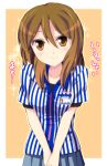  brown_eyes brown_hair extra id_card k-on! k_hiro long_hair smile tachibana_himeko uniform 