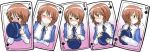  brown_hair card card_(medium) cards closed_eyes covering_mouth embarrassed fukanensei hat hat_removed headwear_removed heterochromia incoming_kiss playing_card playing_cards rozen_maiden short_hair souseiseki tsundere 
