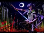  busujima_saeko gogetu highschool_of_the_dead katana sword weapon 