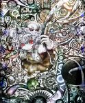  abstract animal_ears bad_id capelet grey_hair highres jewelry koohee mouse mouse_ears nazrin pendant red_eyes short_hair sibanoue solo touhou 
