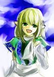  blonde_hair green_eyes mizuhashi_parsee smile tomasu touhou 