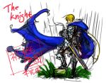  armor avalon_(fate/stay_night) blonde_hair cape fate/stay_night fate_(series) knight pixiv_manga_sample saber sheath solo todee 