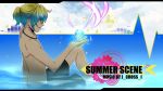  1boy kagamine_len male_swimwear partially_submerged solo summer swim_trunks swimsuit tagme vocaloid water 
