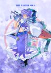  blue_eyes bow cirno gloves hair_bow highres midriff mito_(calcomer) popsicle scarf suika_bar sword touhou weapon wink 