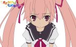  highres ookami-san_to_shichinin_no_nakama-tachi pink_eyes pink_hair ribbon school_uniform solo transparent twintails usami_mimi vector 