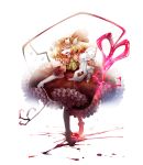  blood bunny flandre_scarlet hat highres laevatein pale_skin red_eyes rinko_(artist) rinko_(mg54) solo stuffed_animal stuffed_toy touhou wings 