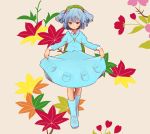 blue_hair boots curtsey flower hair_bobbles hair_ornament hat ica kawashiro_nitori key leaf short_twintails touhou twintails 