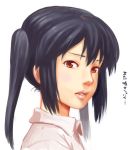  brown_eyes face k-on! lips nagian nakano_azusa realistic solo translated twintails 