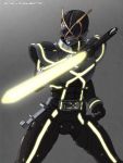  glowing highres kamen_rider kamen_rider_555 kamen_rider_kaixa nelo_(fox) neon_trim sword weapon 