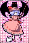  aaii bad_id bat fang highres polearm remilia_scarlet spear spear_the_gungnir television touhou weapon 