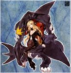  breasts cleavage garchomp hair_ornament long_hair pokemon pokemon_(game) pokemon_dppt shirona_(pokemon) zelucas 