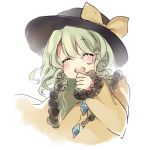  green_hair hat hat_ribbon komeiji_koishi ribbon smile touhou 