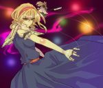  blade blonde_hair doll outstretched_arm saegome short_hair solo string touhou weapon yellow_eyes 