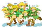  adult adventure_of_link blonde_hair blue_eyes link link&#039;s_awakening link's_awakening majora&#039;s_mask majora's_mask multiple_persona ocarina_of_time tatl the_adventure_of_link the_legend_of_zelda usikani young 