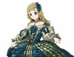  1girl alternate_hairstyle blonde_hair blue_eyes cosplay dress historical k-on! kotobuki_tsumugi long_hair puffy_sleeves rococo ruffles ryuuko_rin 