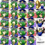  chart expressions face green_hair hat ougi_(ihayasaka) rod_of_remorse shikieiki_yamaxanadu short_hair touhou 