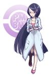  eroquis glasses labcoat long_hair makomo_(pokemon) pokemon pokemon_(game) pokemon_bw sleeves_rolled_up 