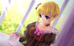  beatrice blonde_hair blue_eyes jpeg_artifacts kinoko teacup umineko_no_naku_koro_ni 