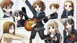  bass_guitar guitar hirasawa_ui hirasawa_yui instrument k-on! kakifly kotobuki_tsumugi manabe_nodoka nakano_azusa official_art pantyhose tainaka_ritsu yamanaka_sawako 