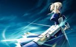  armor blonde_hair fate/stay_night magic saber short_hair sword weapon 