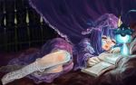  bespectacled book crescent crescent_moon drooling glasses hat highres long_hair patchouli_knowledge purple_hair saliva sleeping solo touhou wallpaper 