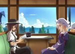  blue_eyes elly green_hair hat maribel_hearn matsuyama_nozomu mima short_hair touhou train train_interior usami_renko water wizard_hat 