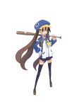  baseball_bat disgaea harada_takehito hat jacket kazamatsuri_fuuka long_hair makai_senki_disgaea_4 nippon_ichi official_art prinny thigh-highs thighhighs twintails 