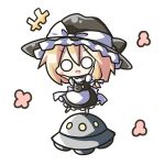  aoblue blonde_hair blush chibi hat kirisame_marisa o_o touhou ufo witch_hat 