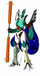  armor cape double-blade kurogou parody power_armor reiuji_utsuho tekkaman_blade touhou 