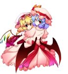  arikichi_gen bat_wings colored flandre_scarlet hat hatasan multiple_girls remilia_scarlet short_hair siblings sisters touhou wings 