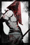  1boy abs blood highres male muscle pizaya pyramid_head s_tanly silent_hill solo 