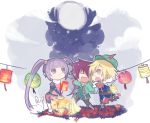  2boys asbel_lhant blonde_hair brown_hair bunny chibi closed_eyes cravat fish lantern leaf maple_leaf miong moon multiple_boys night purple_eyes purple_hair rabbit richard_(tales_of_graces) sophie_(tales_of_graces) tales_of_(series) tales_of_graces twintails violet_eyes yellow_eyes 