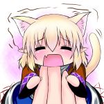  animal_ears cat_ears cat_tail chibi hoshizuki_(seigetsu) kemonomimi_mode mizuhashi_parsee puru-see scarf seigetu tail tears touhou trembling 