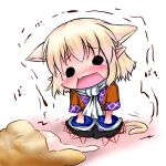  animal_ears cat_ears cat_tail chibi cream_puff food hoshizuki_(seigetsu) kemonomimi_mode mizuhashi_parsee pointy_ears puru-see scarf seigetu tail tears touhou trembling 