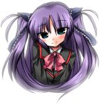  blue_eyes little_busters!! long_hair purple_hair sasasegawa_sasami school_uniform twintails 