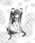  aoi_ryuunosuke blush bow cat_ears frills k-on! kneeling maid nakano_azusa ribbon twintails 