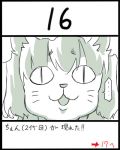  cat_ears chen lowres monochrome solo touhou translated uni_mate 