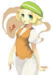  bell_(pokemon) blonde_hair green_eyes hat kippu open_mouth pokemon pokemon_(game) pokemon_black_and_white pokemon_bw solo 