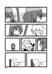  comic hong_meiling izayoi_sakuya monochrome rabbit seki_(red_shine) silent_comic stuffed_animal stuffed_bunny stuffed_toy touhou young 