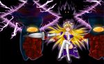  aura crossover granzon long_hair mecha super_robot_wars super_robot_wars_the_lord_of_elemental touhou umbrella yakumo_yukari 