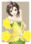  black_eyes black_hair flower idolmaster idolmaster_2 kikuchi_makoto kisugi_akira short_hair 