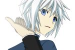  androgynous blue_eyes fate_averruncus furo_taisa mahou_sensei_negima! male simple_background solo white_hair 
